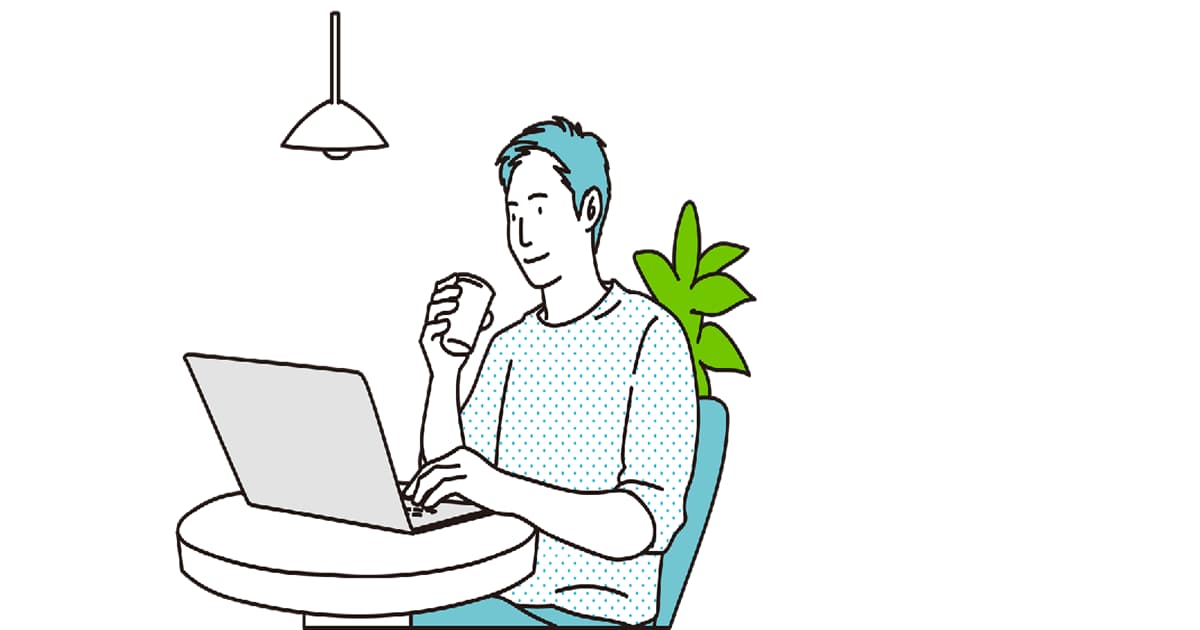 副業webライターの男性