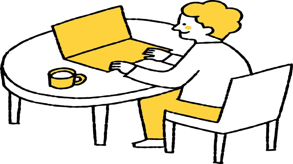 副業webライターがSEOについて学んでいるイメージ