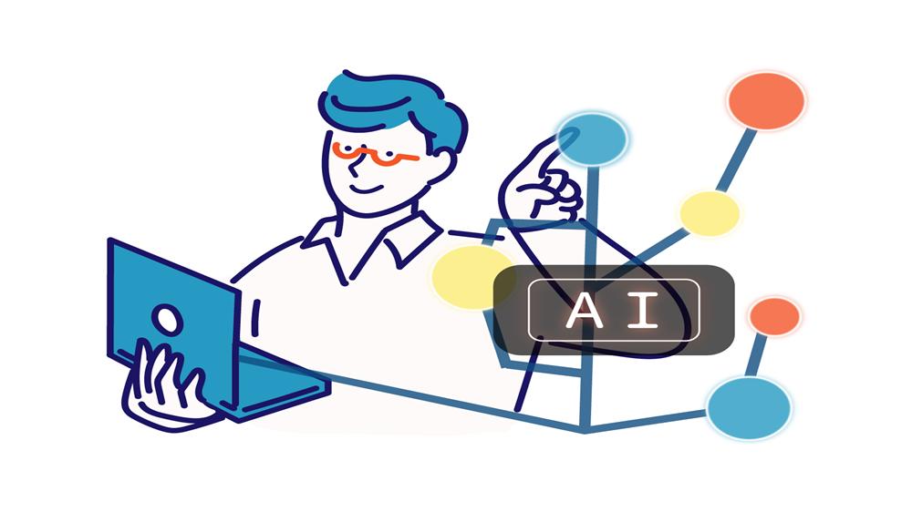 AIを使って副業ブログを用意しているイメージ