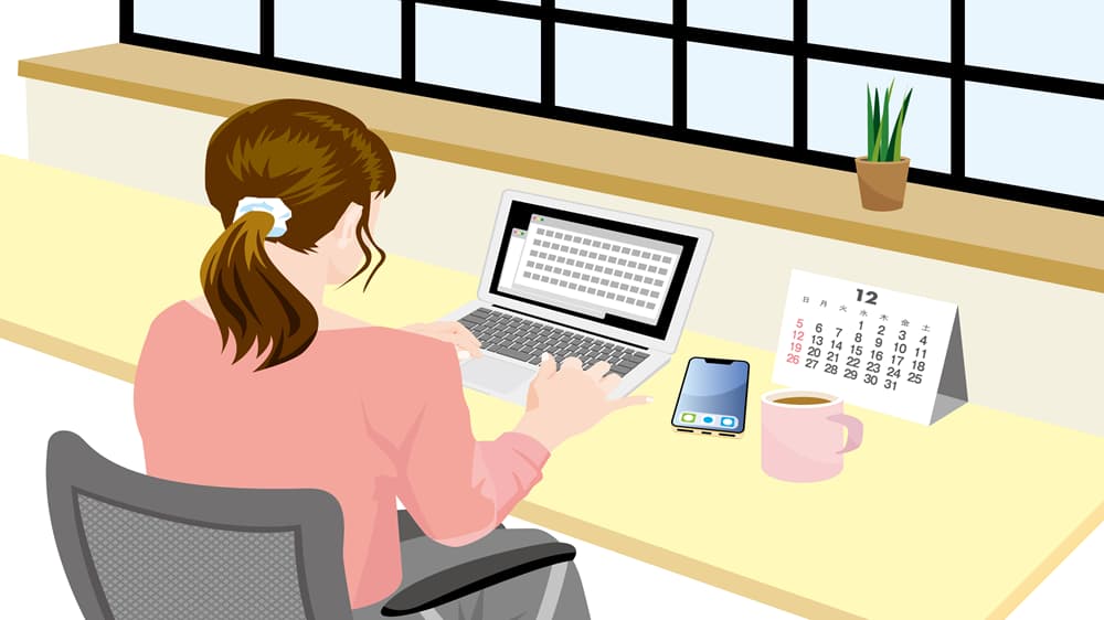 文字数を気にしながら執筆しているブロガーのイメージ